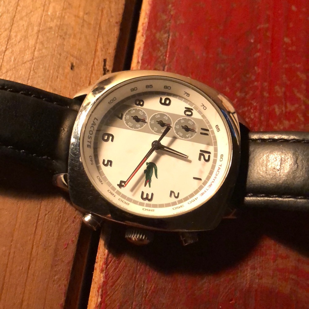 Lacoste classic leather watch water resistant